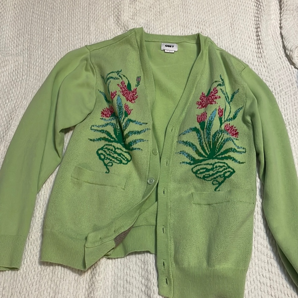 Obey poppy cardigan